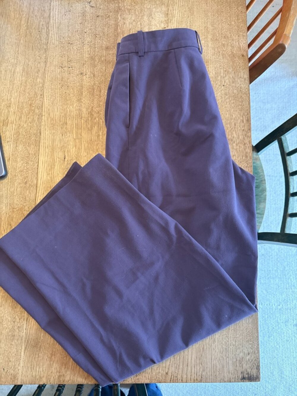 Samsøe Samsøe Plum Pleated Trousers, Size M